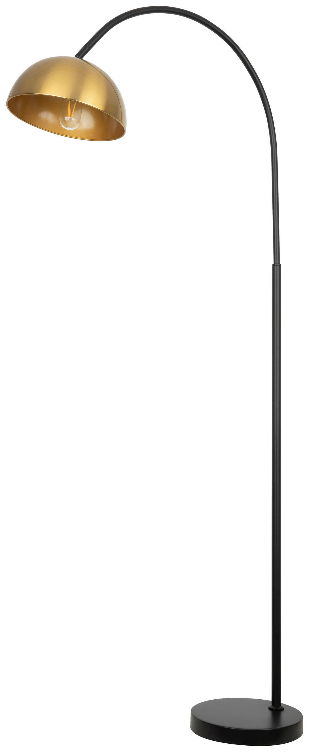 STEHLEUCHTE 70/25/157 cm   - Goldfarben/Schwarz, Trend, Metall (70/25/157cm) - Novel