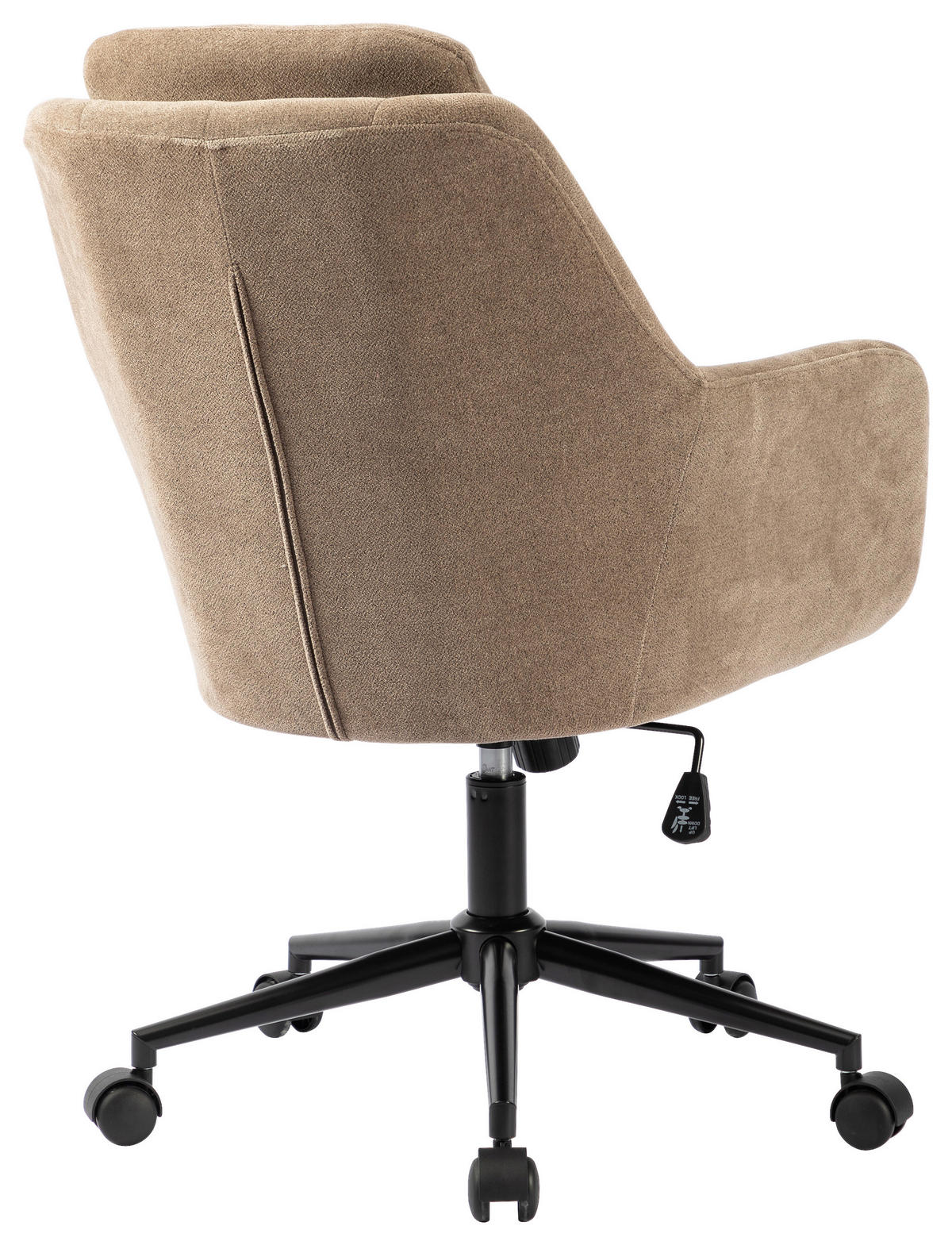 DREHSTUHL Webstoff Schwarz, Beige  - Beige/Schwarz, Modern, Kunststoff/Textil (58/91-99/71cm) - MID.YOU