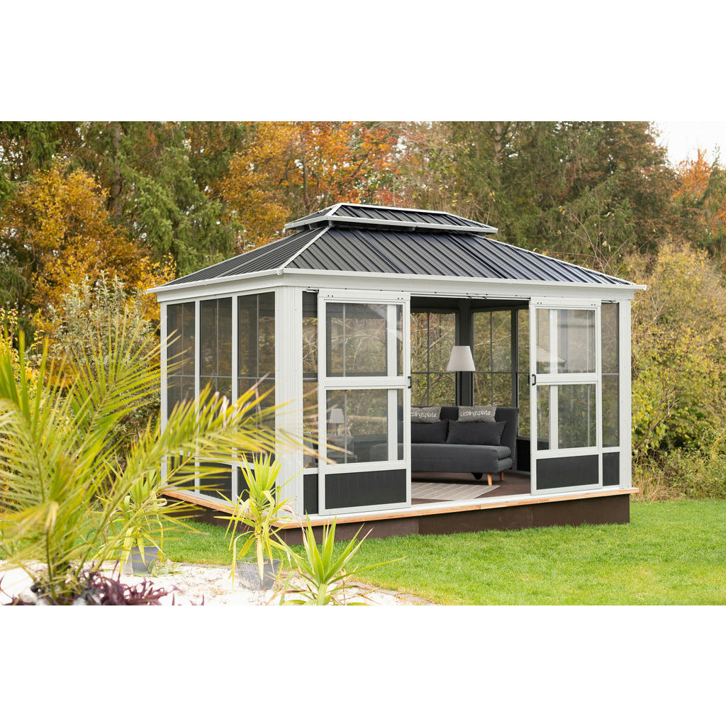 Thumbnail - Ambia Garden Pavillon, Metalloptik, 291x436x311 cm, Sonnen- & Sichtschutz, Pavillons & Pergolas, Pavillons