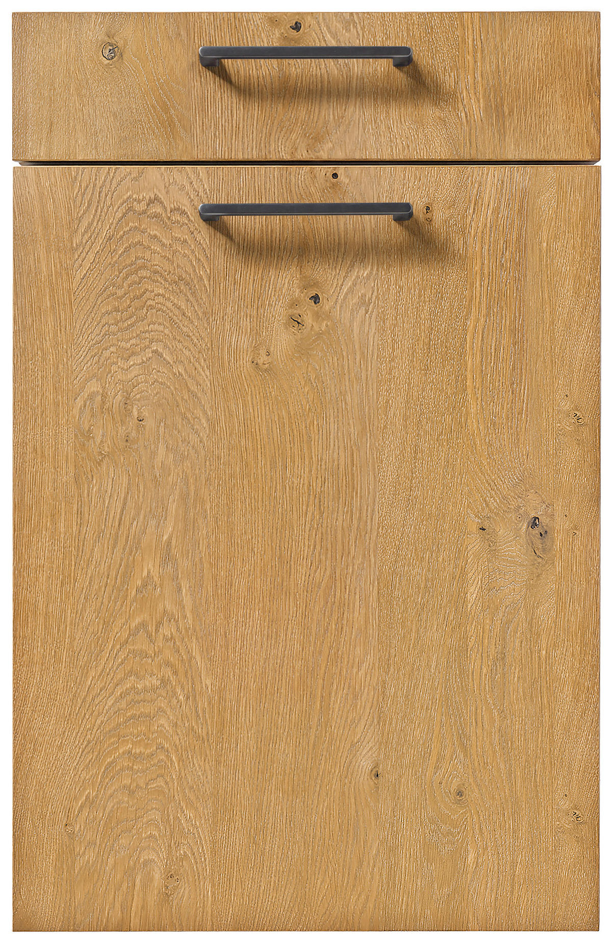 EINBAUKÜCHE RICARDA  - Eichefarben/Schwarz, Design, Holz/Holzwerkstoff - Novel