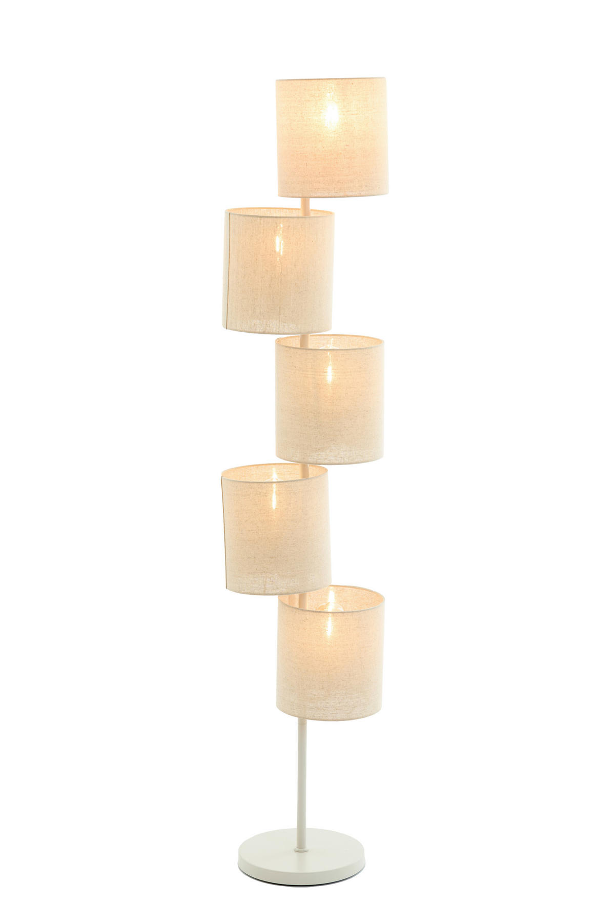 STEHLEUCHTE Benigno 32/155,5/32 cm   - Braun, MODERN, Kunststoff/Textil (32/155,5/32cm) - Light & Living