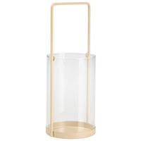 LATERNE - Klar/Beige, Basics, Glas/Metall (8,5/21cm) - Ambia Home