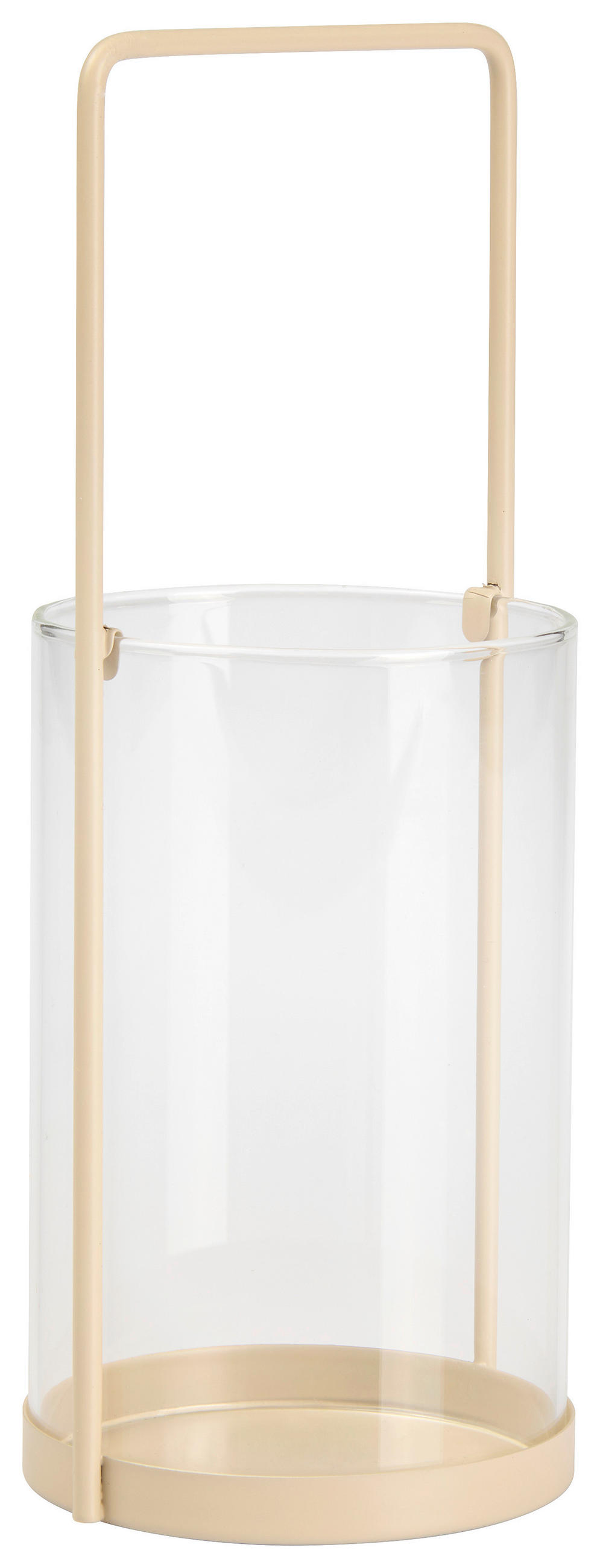 LATERNE - Klar/Beige, Basics, Glas/Metall (8,5/21cm) - Ambia Home