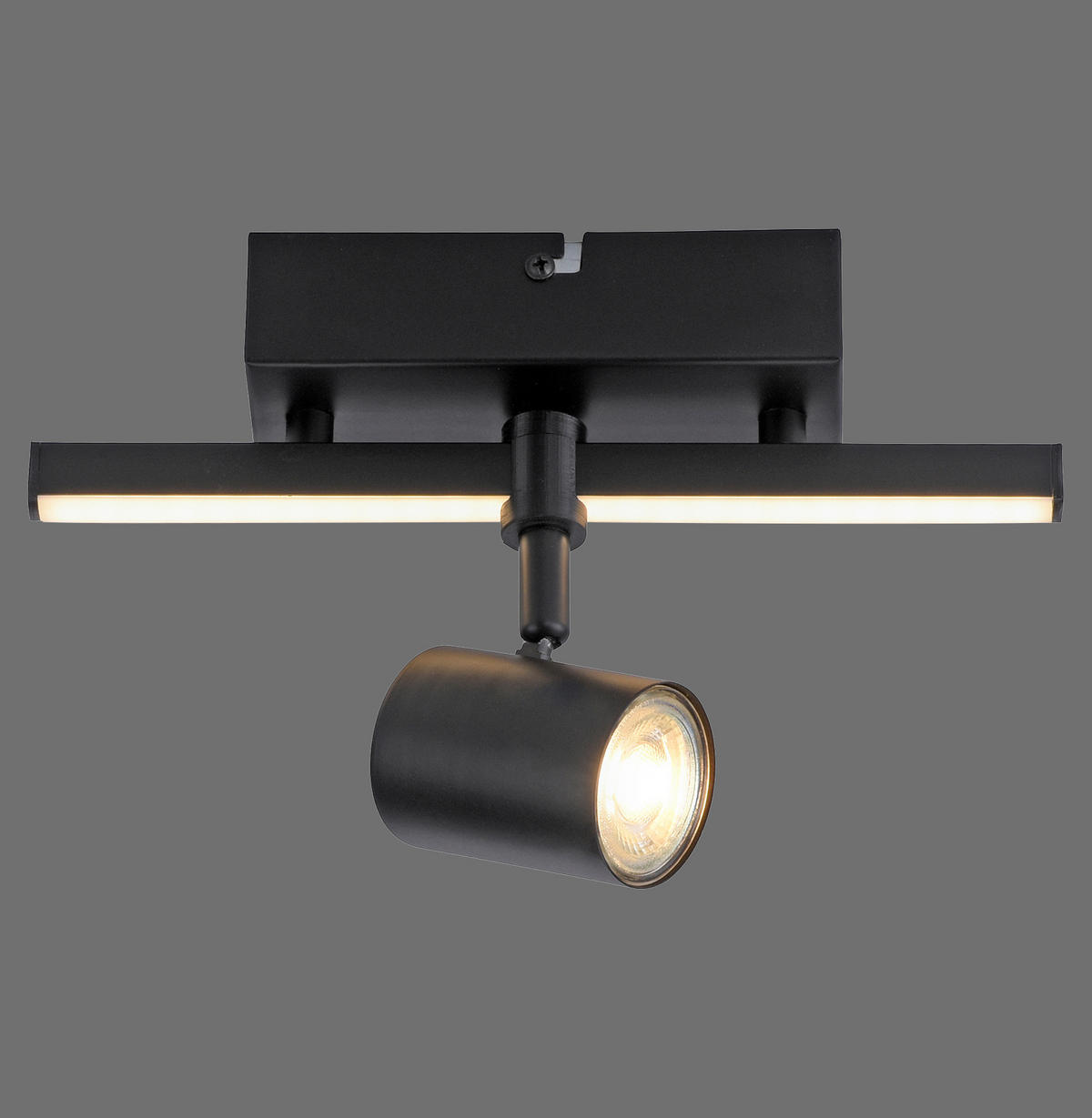 LED-STRAHLER BARIK   - Schwarz, Design, Metall (25,5cm) - Paul Neuhaus