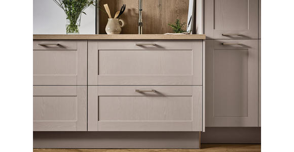 EINBAUKÜCHE   - Eichefarben/Grau, Design, Holzwerkstoff - Xora