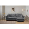 ECKSOFA Arles Dunkelgrau  - Dunkelgrau/Buchefarben, Design, Holz/Textil (266/161cm) - MID.YOU