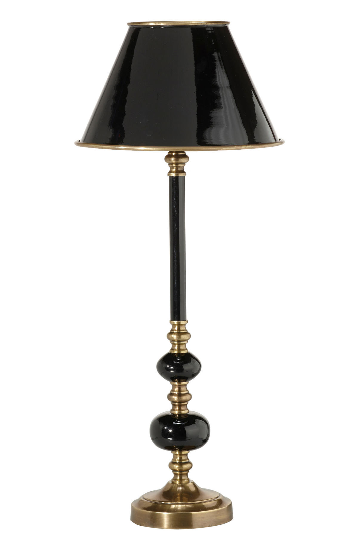 TISCHLEUCHTE 22/57 cm   - Schwarz, KONVENTIONELL, Metall (22/57cm)