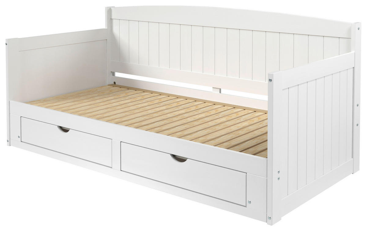 AUSZIEHBETT 200/100-236 cm  in Weiß  - Naturfarben/Weiß, MODERN, Holz/Holzwerkstoff (200/100-236cm) - MID.YOU