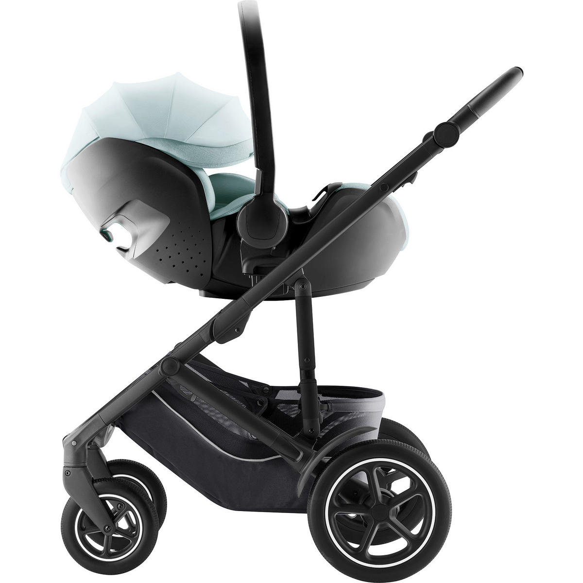 KINDERWAGENSET  Smile 5Z Set  Harbour Blue  - Pastellblau/Grau, Basics, Textil/Metall (57/112/97.7cm) - Britax Römer