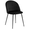 STUHL Samt Schwarz  - Schwarz, KONVENTIONELL, Textil/Metall (49,5/80,5/54cm) - Ambia Home
