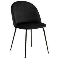 STOL, tekstil črna  - črna, Konvencionalno, kovina/tekstil (49,5/80,5/54cm) - Ambia Home