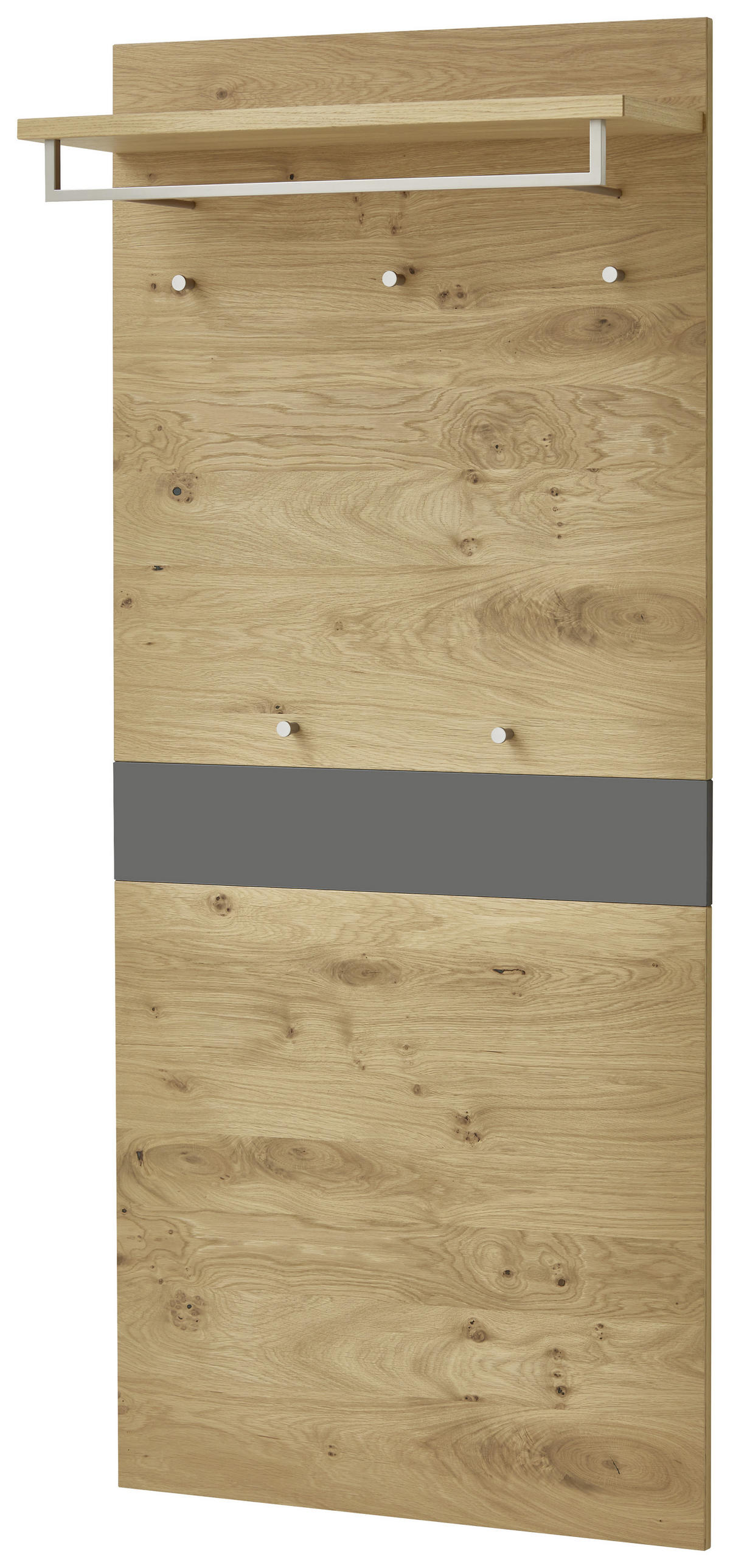 GARDEROBENPANEEL  in 80/183/27 cm  - Eichefarben/Grau, Design, Holz (80/183/27cm)