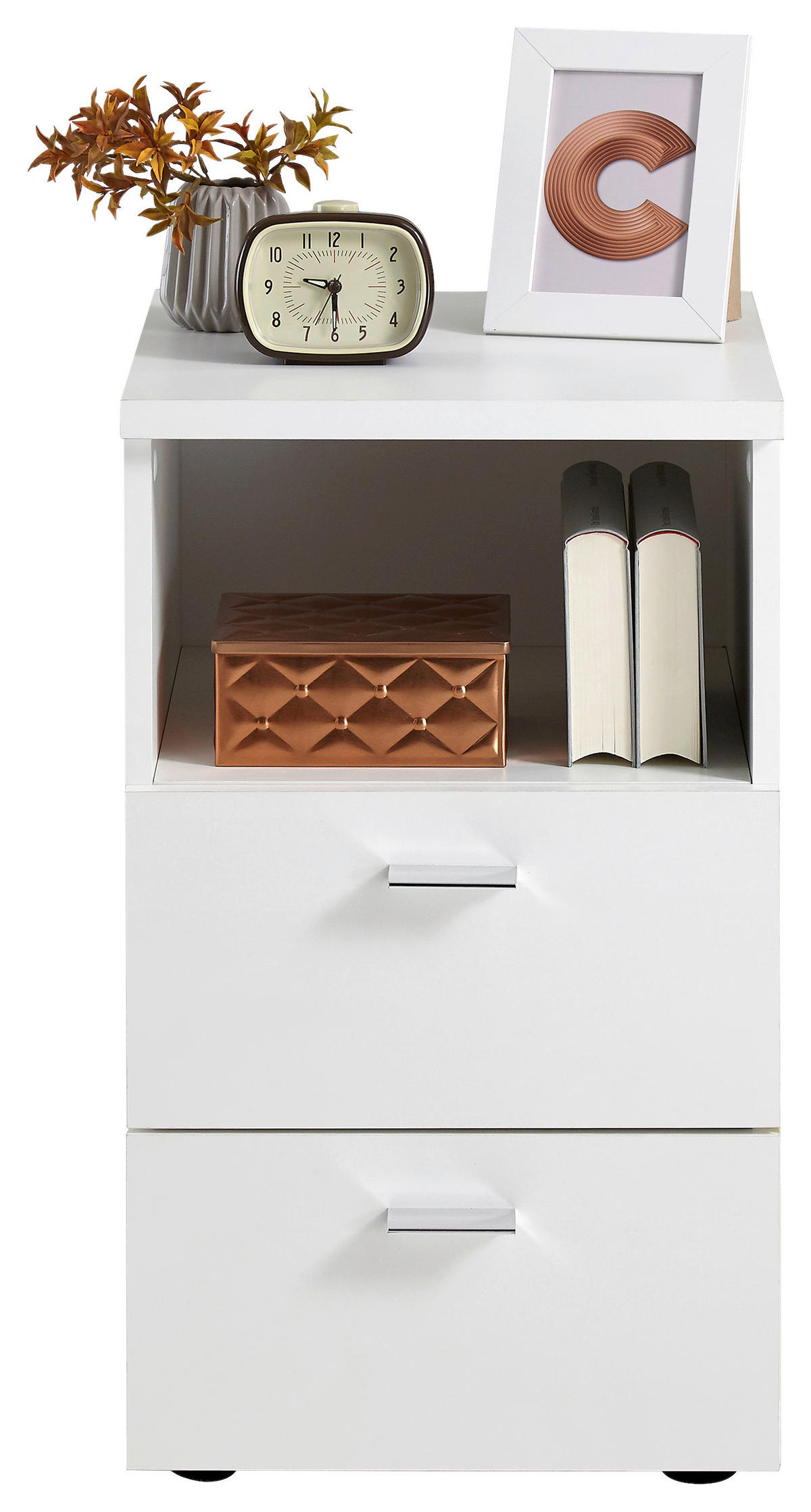 NACHTSCHRANK 35/62/40 cm  - Chromfarben/Schwarz, Basics, Holzwerkstoff/Kunststoff (35/62/40cm) - Carryhome
