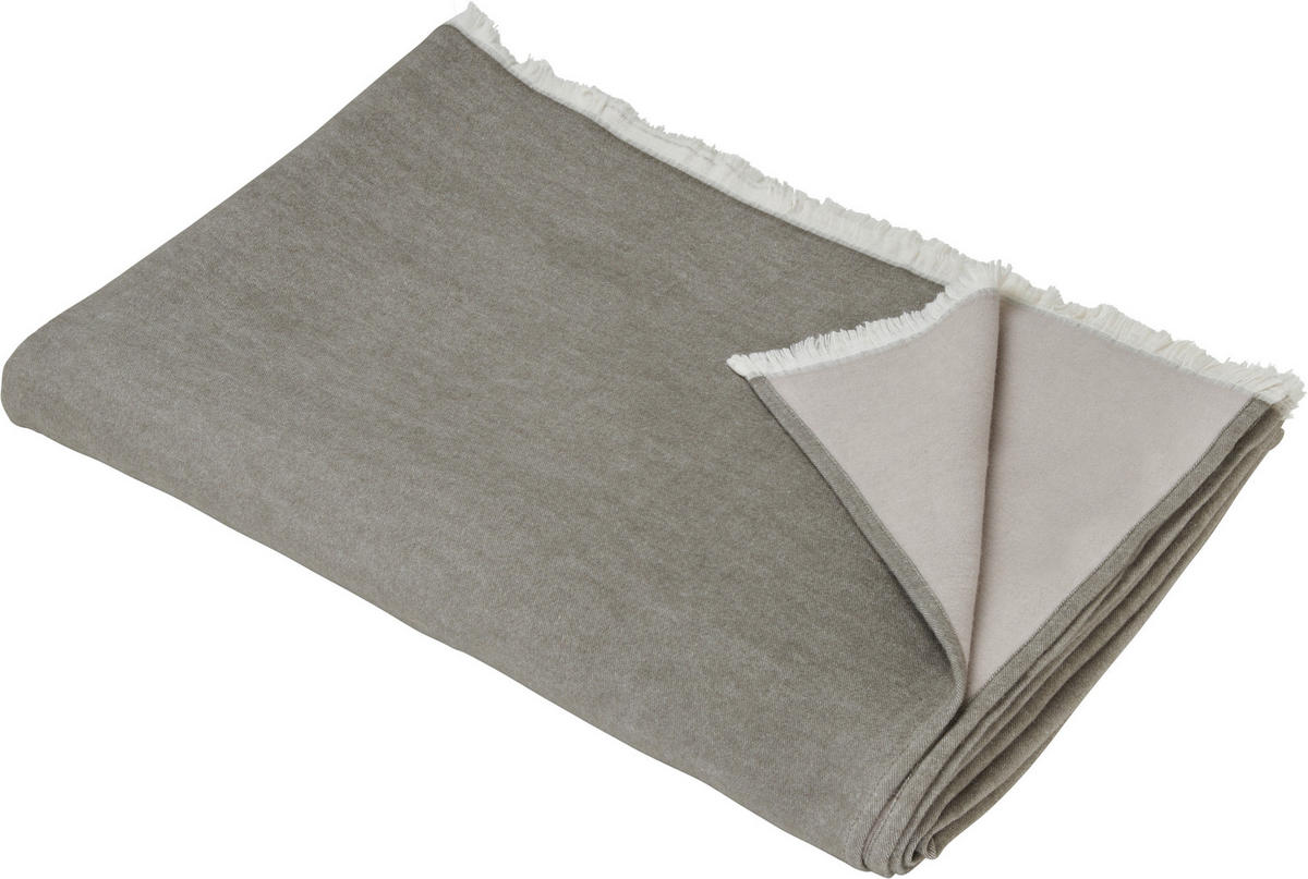 PĂTURĂ REVERSIBILĂ 140/210 cm  - gri închis/gri, Natur, textil (140/210cm) - Novel