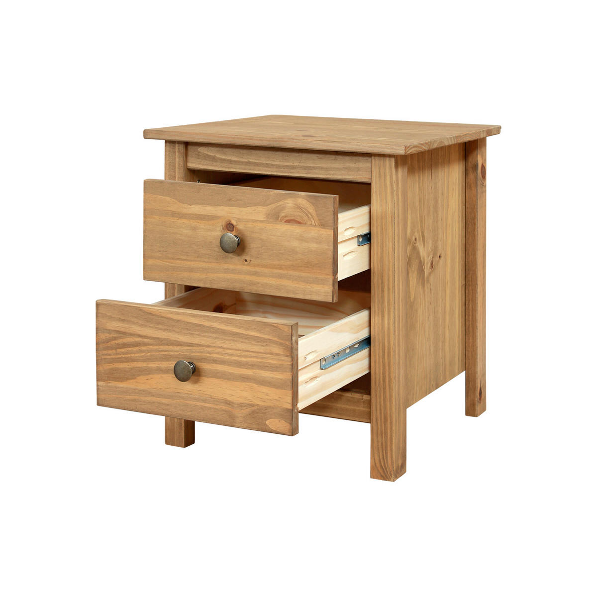 NACHTSCHRANK 46/50/35 cm, Naturfarben, massiv  - Messingfarben/Naturfarben, Basics, Holz/Metall (46/50/35cm) - Livetastic