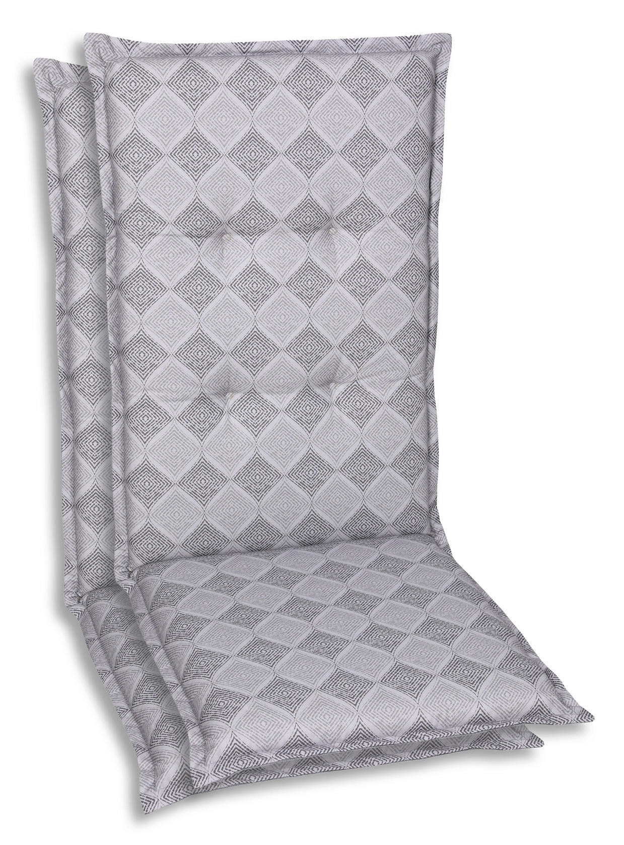 SESSELAUFLAGENSET in Grau Raute  - Grau, Basics, Textil (50/6/108cm)