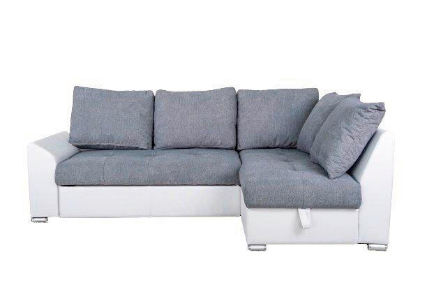 SJEDEĆA GARNITURA drvo, metal, tekstil  siva, bijela   - bijela/siva, Design, drvni materijal/drvo (240/150cm) - Xora