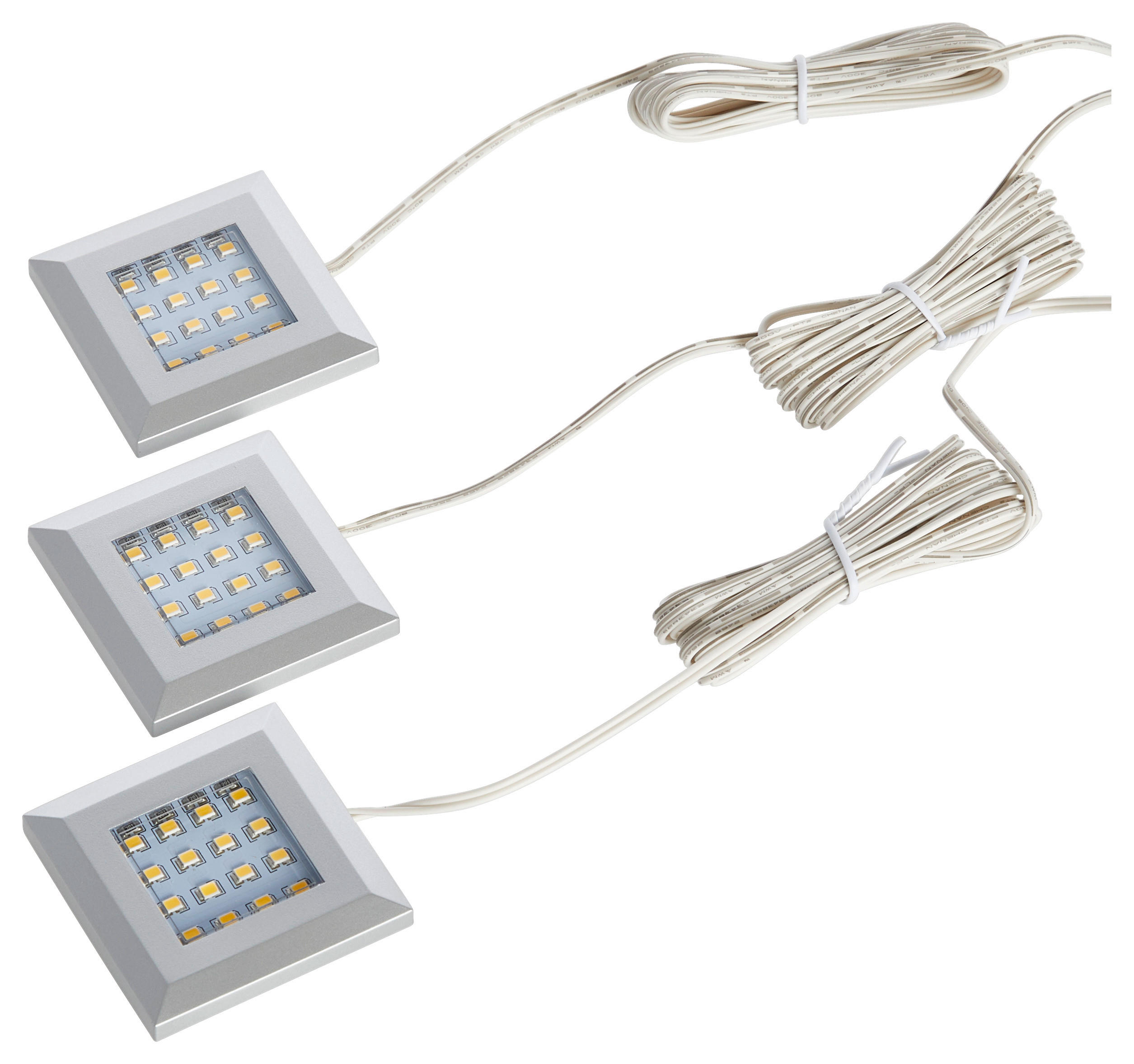 LED-SPOT-SET - Weiss/Schwarz, Konventionell, Kunststoff (5,5/1/5,5cm) - Livetastic