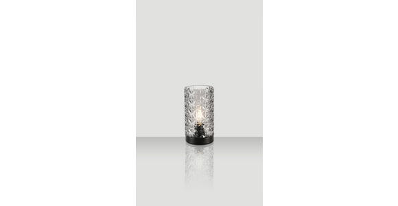 TISCHLEUCHTE 12/22,5 cm - Schwarz, Basics, Glas/Metall (12/22,5cm) - Novel