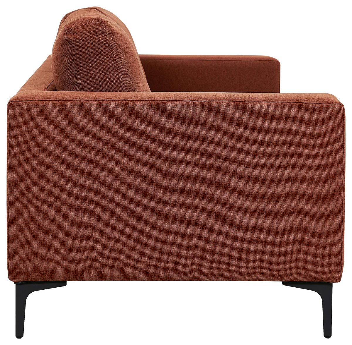 2-SITZER-SOFA Schwarz, Rostfarben  - Rostfarben/Schwarz, Design, Kunststoff/Textil (215/84/88cm) - Livetastic