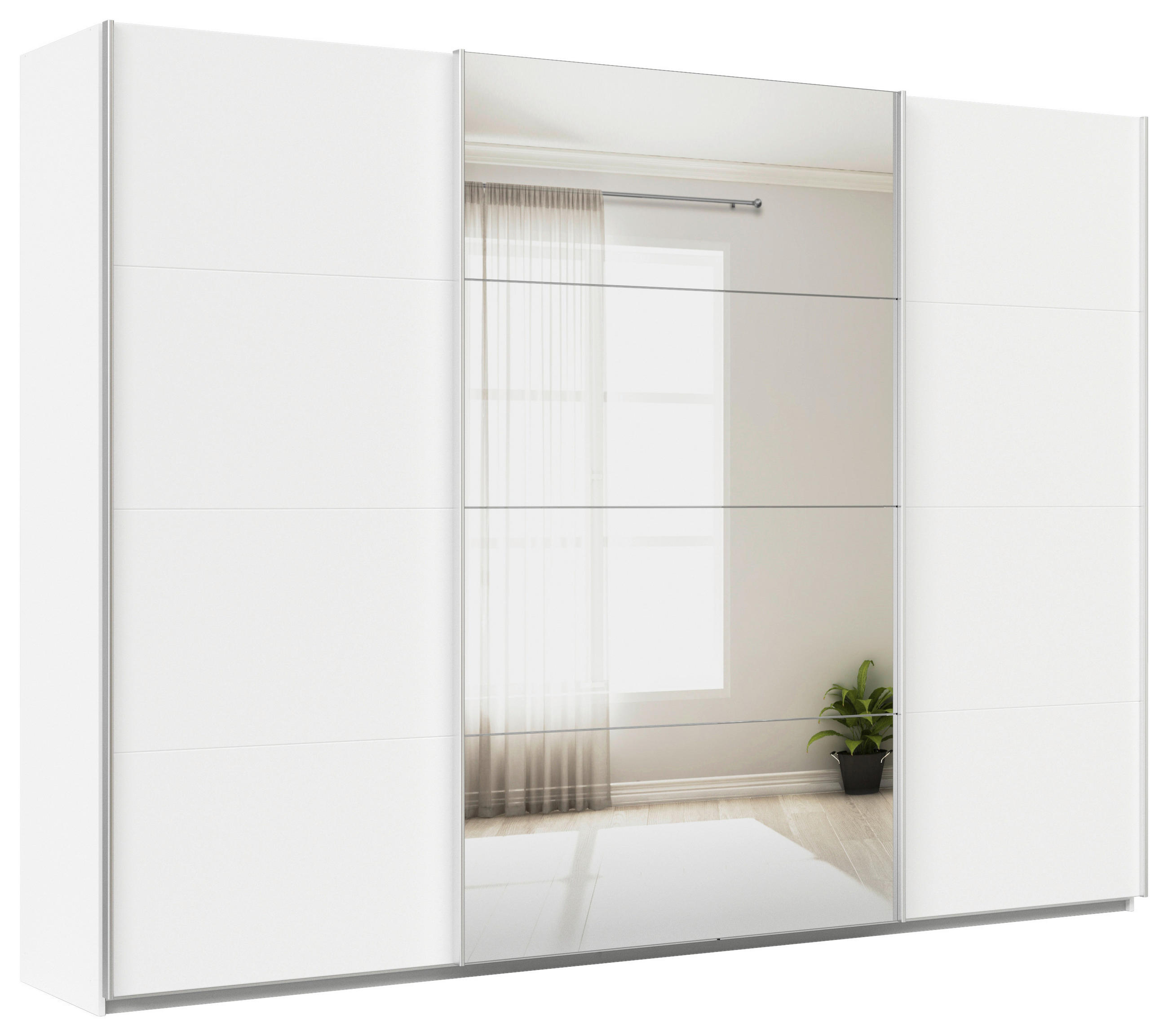 Schwebetürenschrank + Spiegel B: 315cm Feldkirch Weiß