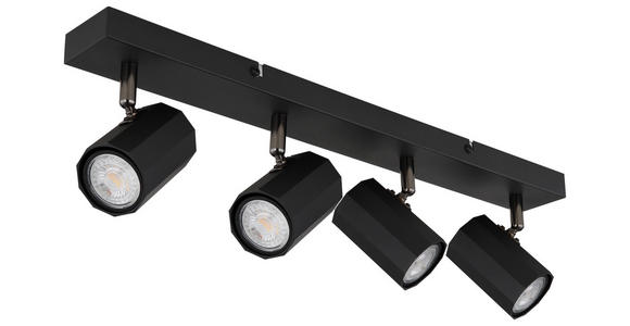 DECKENLEUCHTE 53/6/14,5 cm  - Schwarz, Design, Metall (53/6/14,5cm) - Novel