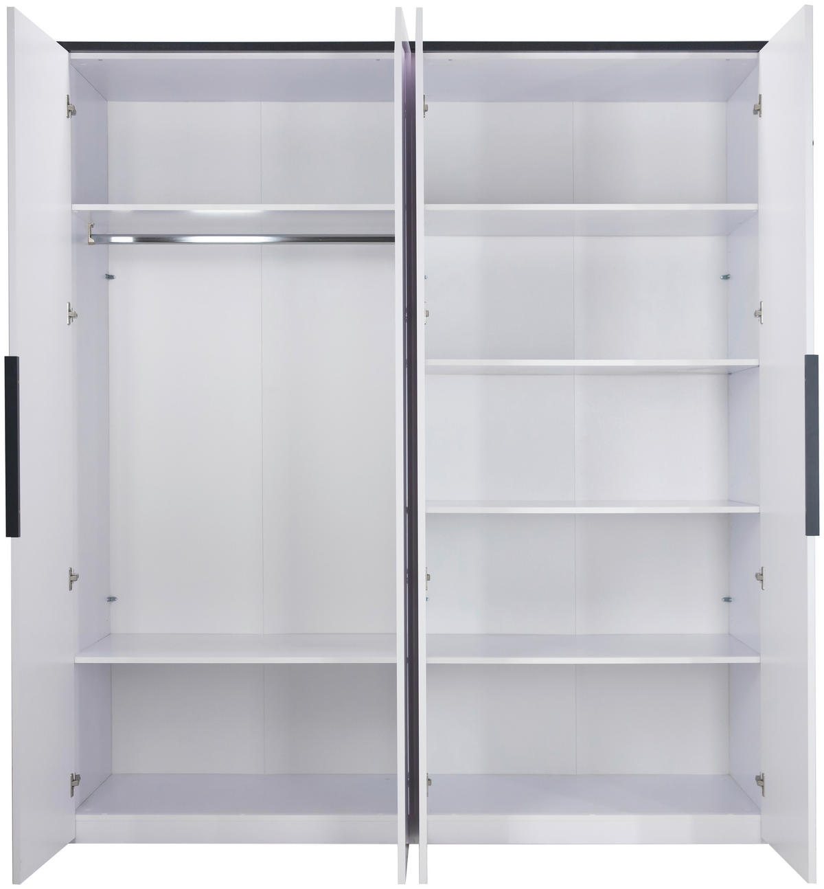 DREHTÜRENSCHRANK 201/221/60 cm 4-türig Weiß  - Anthrazit/Weiß, MODERN, Holzwerkstoff/Metall (201/221/60cm) - MID.YOU