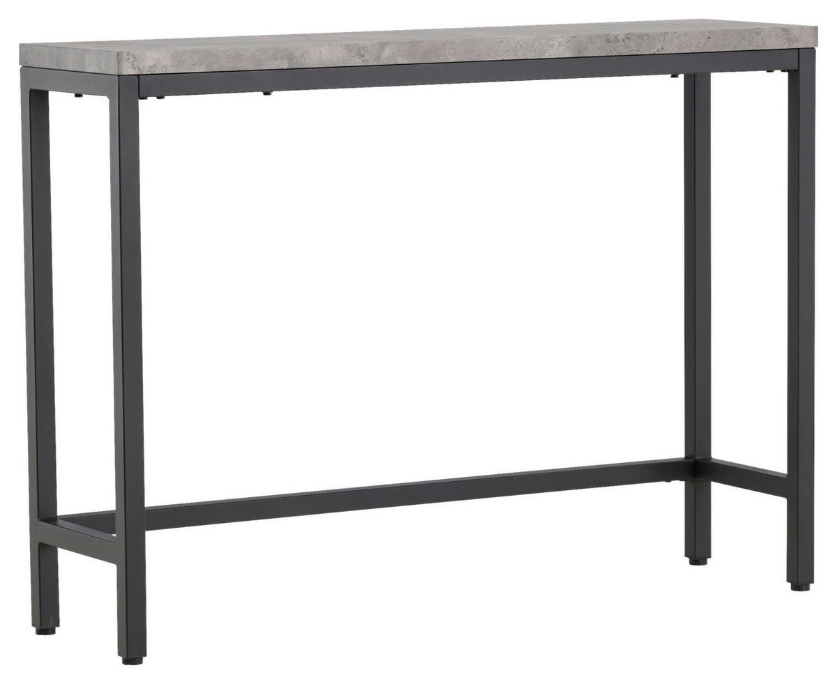 BEISTELLTISCH 110/30/80 cm Grau, Schwarz rechteckig  - Schwarz/Grau, Design, Holzwerkstoff/Metall (110/30/80cm) - Livetastic