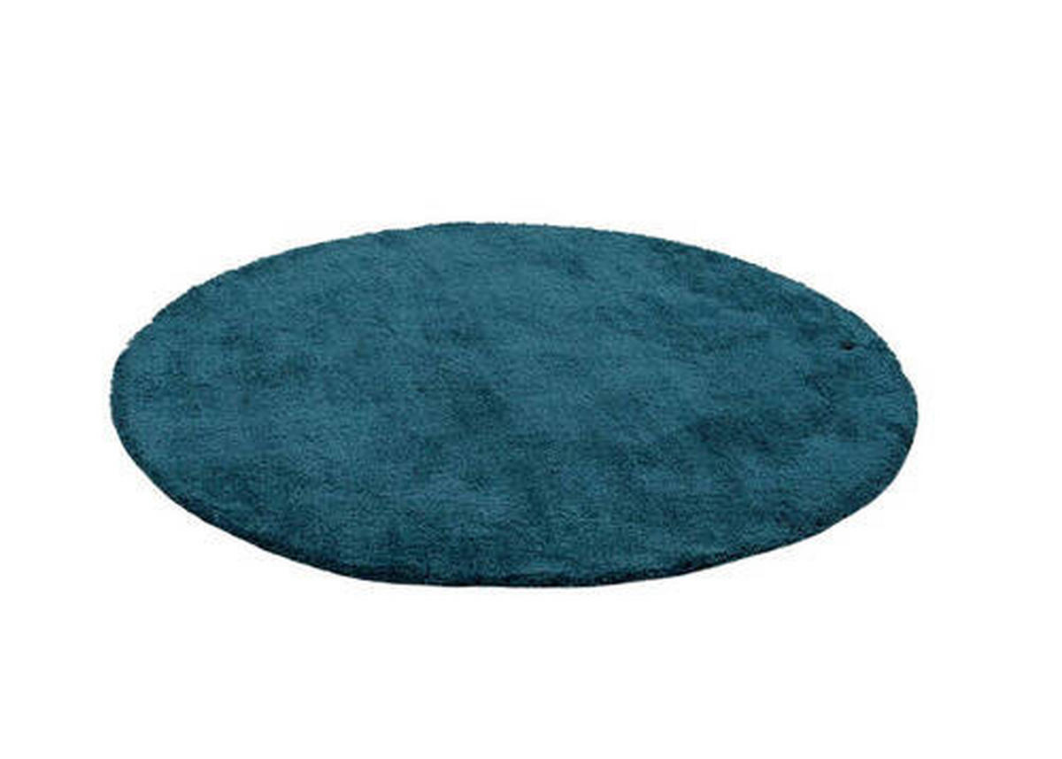 TEPIH VISOKOG FLORA  140/140 cm  boje petroleja  Cozy  - boje petroleja, Basics, tekstil (140/140cm) - Tom Tailor