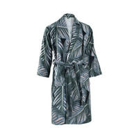 BADEMANTEL S Unisex  - Schwarz/Graugrün, Basics, Textil (Snull) - Kayoom