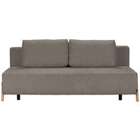 SCHLAFSOFA  mit Stoffauswahl, Liegefunktion, Schlafen auf Sitzhöhe Chenille Taupe  - Taupe/Naturfarben, Design, Holz/Textil (211/88/102cm) - Niels Andersson