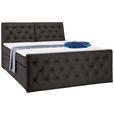 BOXSPRINGBETT 180/200 cm  in Dunkelbraun  - Dunkelbraun/Schwarz, KONVENTIONELL, Kunststoff/Textil (180/200cm) - Carryhome