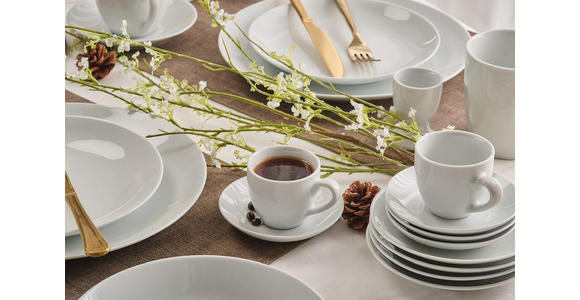 KOMBISERVICE Weiß Pisa 62-teilig 6 Personen  - Weiß, Basics, Keramik - Novel