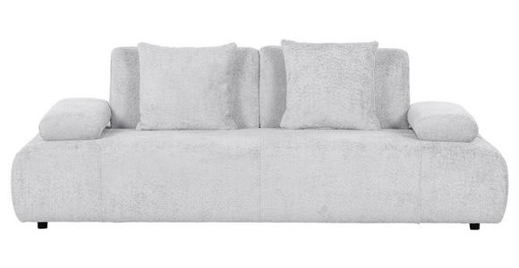 SCHLAFSOFA Chenille Hellgrau - Hellgrau/Schwarz, KONVENTIONELL, Kunststoff/Textil (235-255/80/116-138cm) - Carryhome