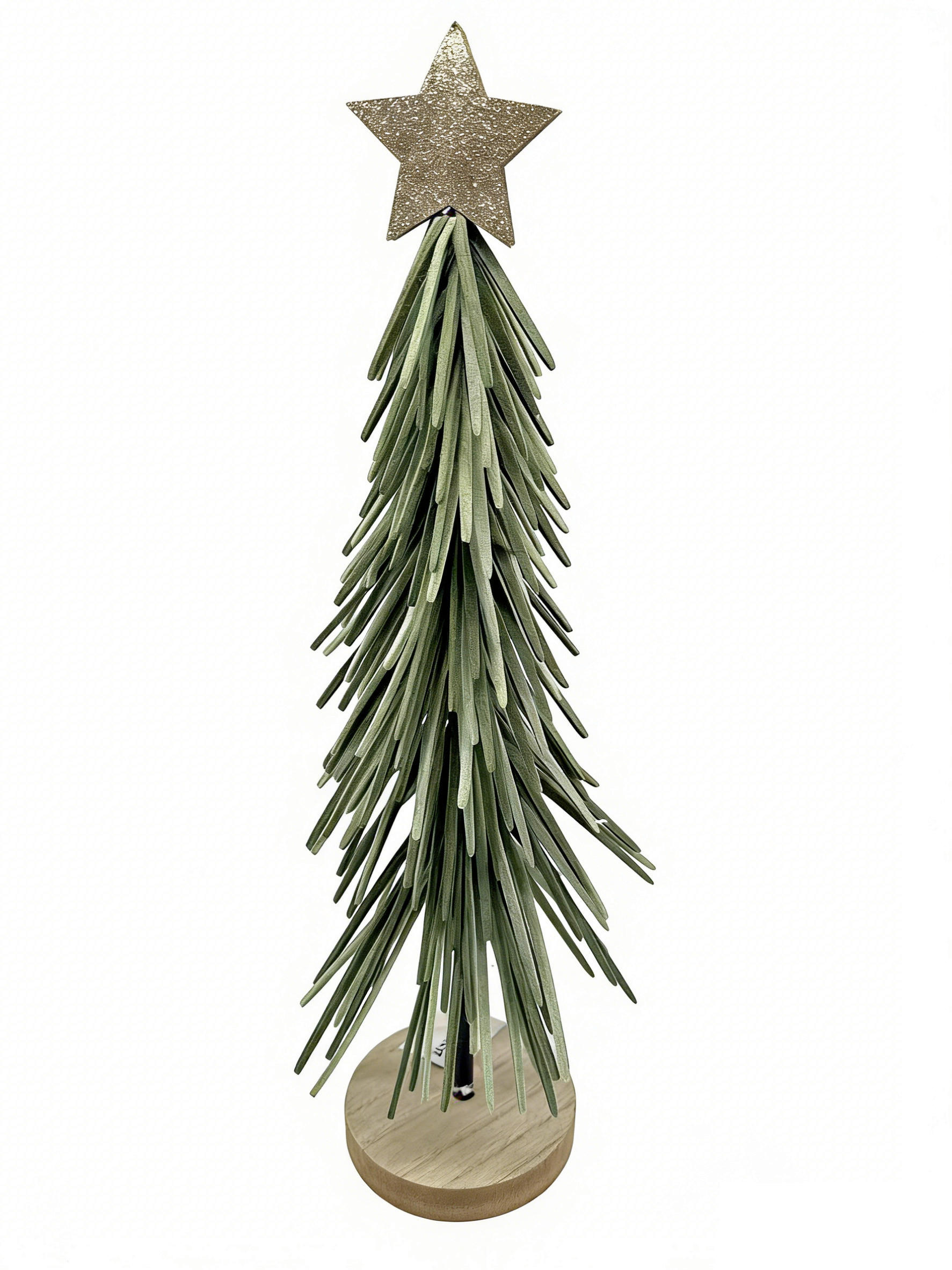 DEKORATIONSTRÄD  - ljusgrön/olivgrön, Natur, metall/trä (10/40cm) - X-Mas