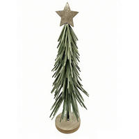 DEKOBAUM - Goldfarben/Naturfarben, Natur, Holz/Textil (10/40cm) - X-Mas