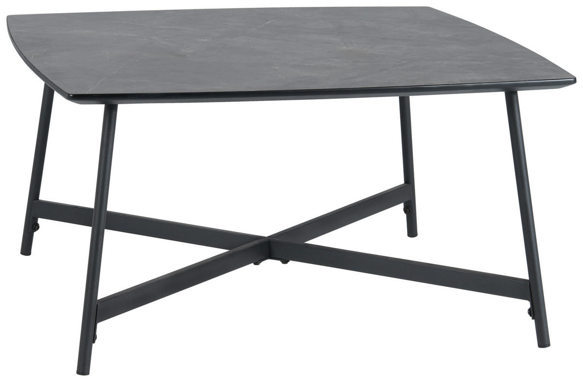 KONFERENČNÍ STOLEK, šedá, kov, kompozitní dřevo, 80/80/42 cm - šedá/černá, Design, kov/kompozitní dřevo (80/80/42cm) - MID.YOU