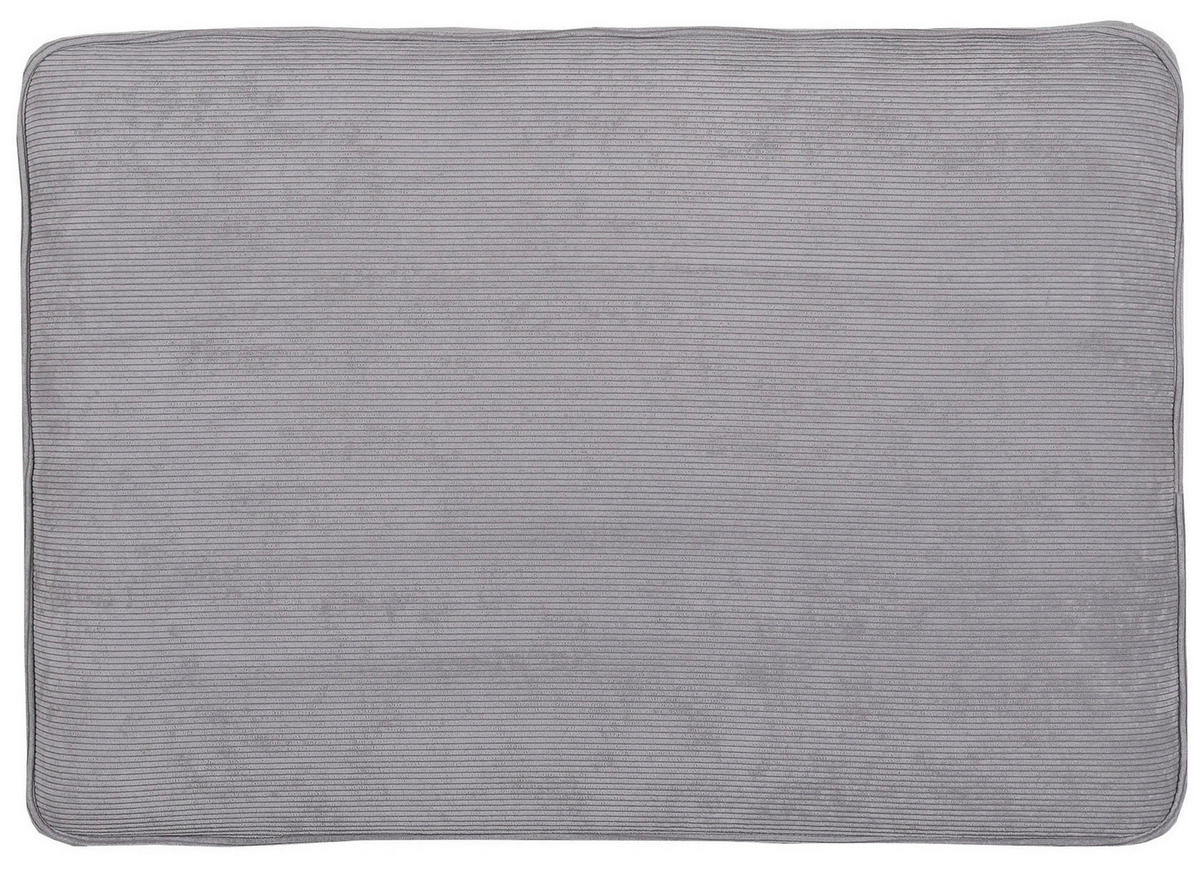 HOCKER Cord Grau  - Buchefarben/Grau, Design, Holz/Textil (93/47/65cm) - Carryhome