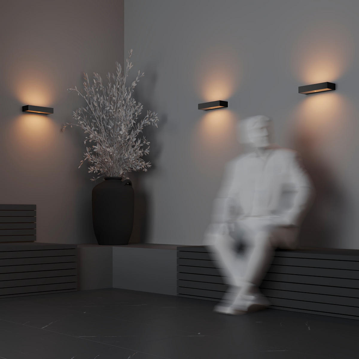 VONKAJŠIE NÁSTENNÉ SVIETIDLO - grafitová, Modern, kov (30/12/5,5cm) - MAYTONI