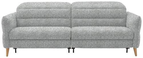 2-SITZER-SOFA in Webstoff Pastellblau  - Eiche Bianco/Pastellblau, Design, Holz/Textil (234-262/85-106/98-112cm) - Dieter Knoll
