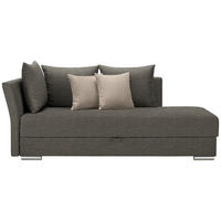 LIEGE Webstoff Grau  - Chromfarben/Beige, Design, Kunststoff/Textil (220/93/100cm) - Livetastic