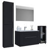 BADEZIMMER 5-teilig  in 126 cm  - Weiss/Alufarben, Modern, Keramik/Holzwerkstoff (126cm) - MID.YOU
