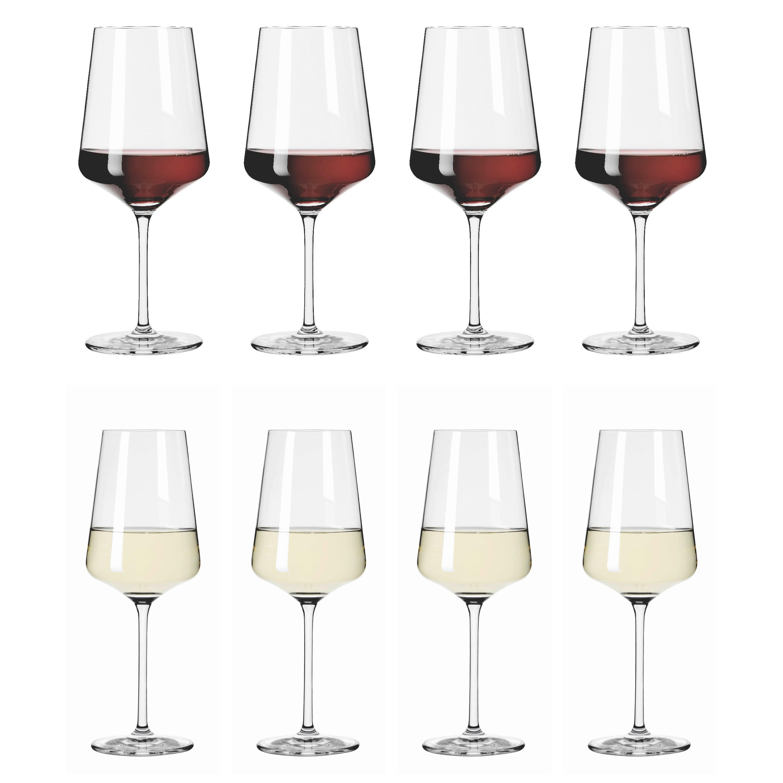 GLÄSERSET Lichtweiss Julie 8-teilig  - Transparent, Design, Glas (9,3/22,5cm) - Ritzenhoff