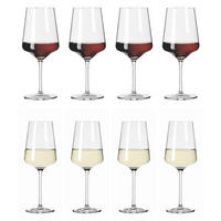 GLÄSERSET Lichtweiss Julie 8-teilig  - Transparent, Design, Glas (9,3/22,5cm) - Ritzenhoff