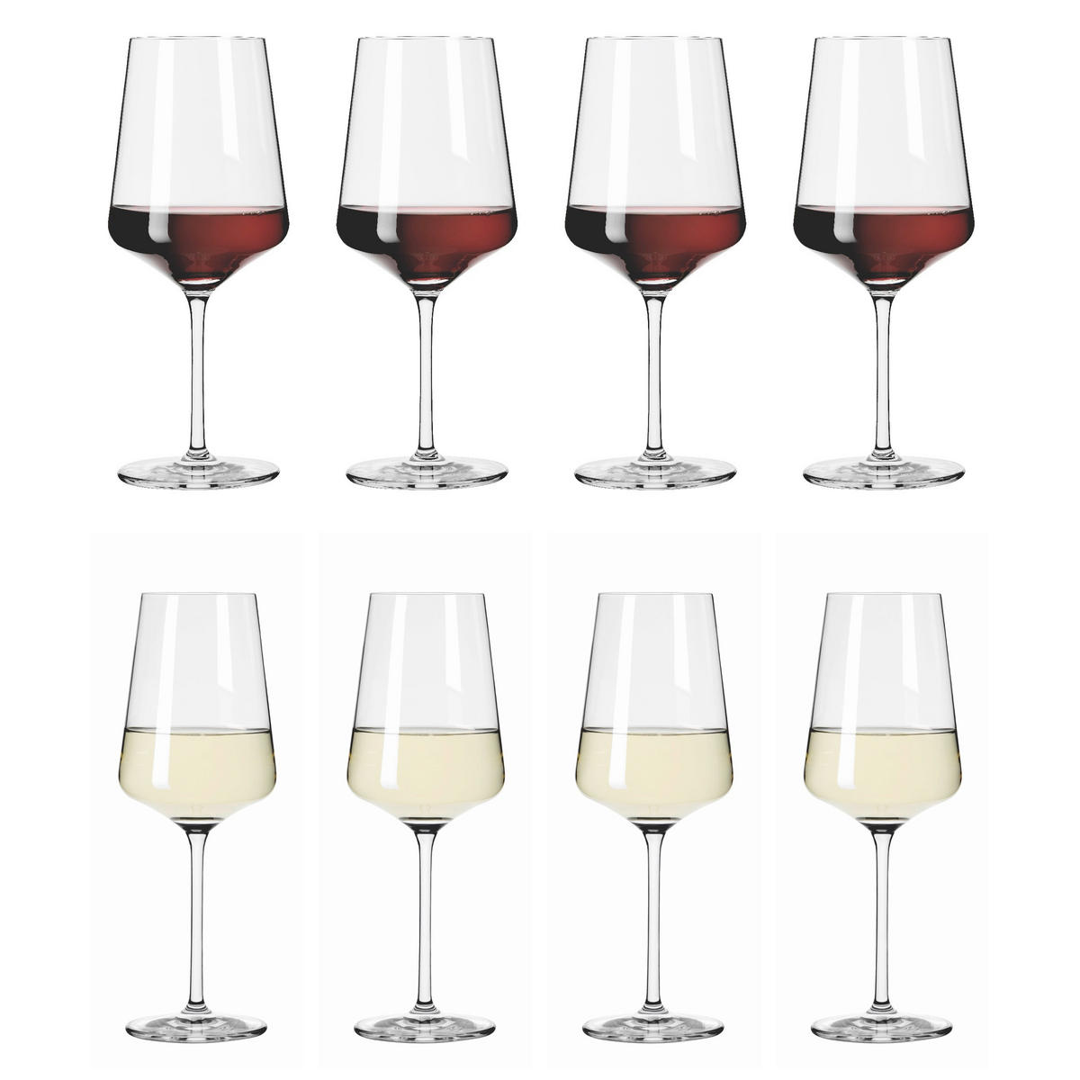 GLÄSERSET Lichtweiss Julie 8-teilig  - Transparent, Design, Glas (9,3/22,5cm) - Ritzenhoff