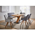 SITZBANK 157/88/62,5 cm  in Eichefarben, Dunkelgrau  - Eichefarben/Dunkelgrau, KONVENTIONELL, Holz/Textil (157/88/62,5cm) - Linea Natura