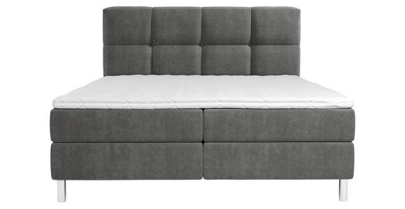 BOXBETT 180/200 cm  in Grau  - Chromfarben/Grau, MODERN, Holz/Holzwerkstoff (180/200cm) - Esposa