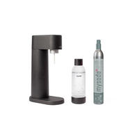 WASSERSPRUDLER WOODY BLACK  - Schwarz, Basics, Naturmaterialien/Kunststoff (24.5/13/41cm) - mysoda