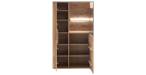 HIGHBOARD 94/157/37 cm  in Eichefarben  - Eichefarben/Anthrazit, KONVENTIONELL, Glas/Holz (94/157/37cm) - Cantus