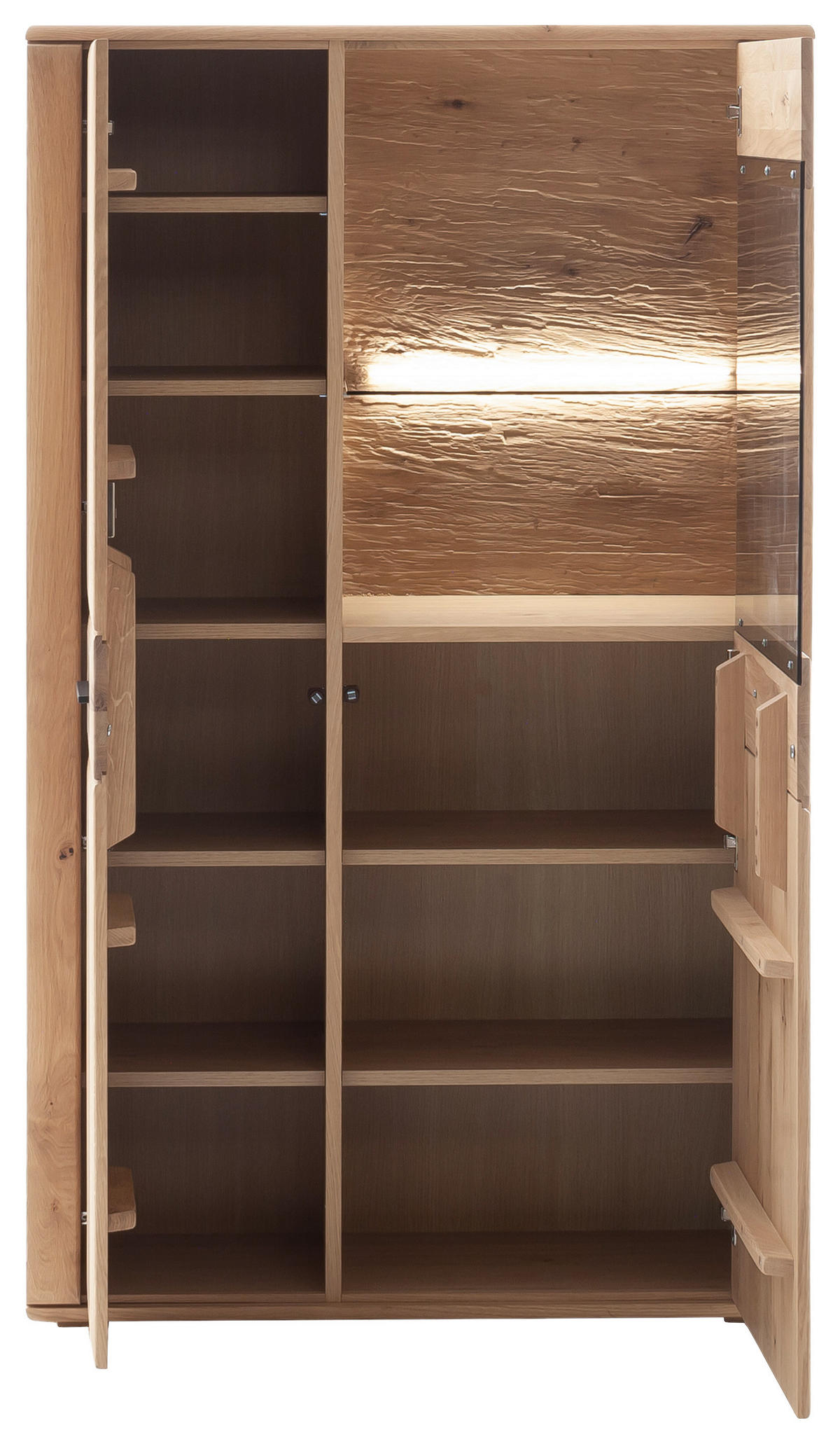 HIGHBOARD Eichefarben  94/157/37 cm  - Eichefarben/Anthrazit, Konventionell, Glas/Holz (94/157/37cm) - Cantus